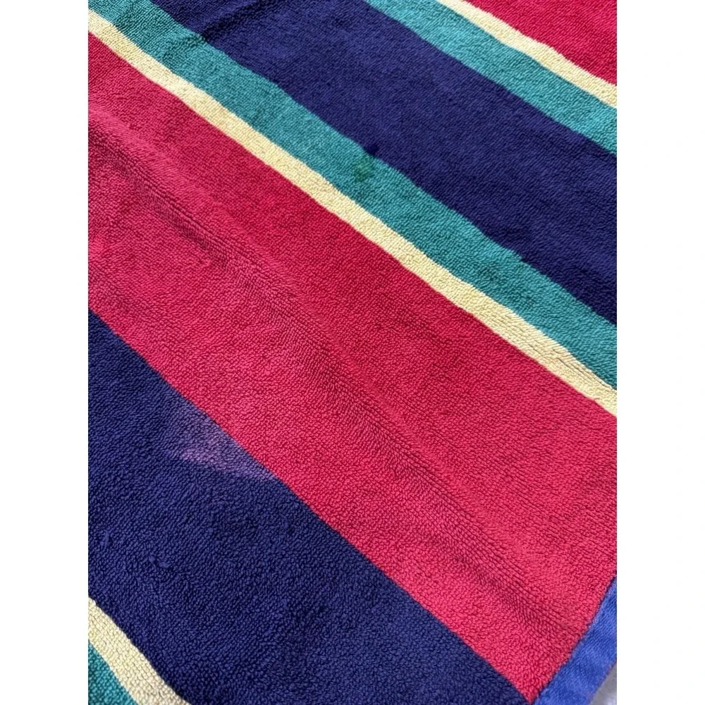 VTG 2 Eddie Bauer Beach Towels Sheet Nautical Stripes Towel READ